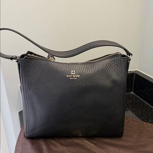 NWT Kate Spade pebbled Black leather Shoulder Bag